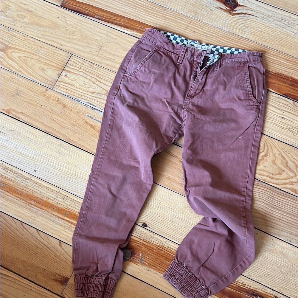 Vans Rust Colored Canvas Joggers